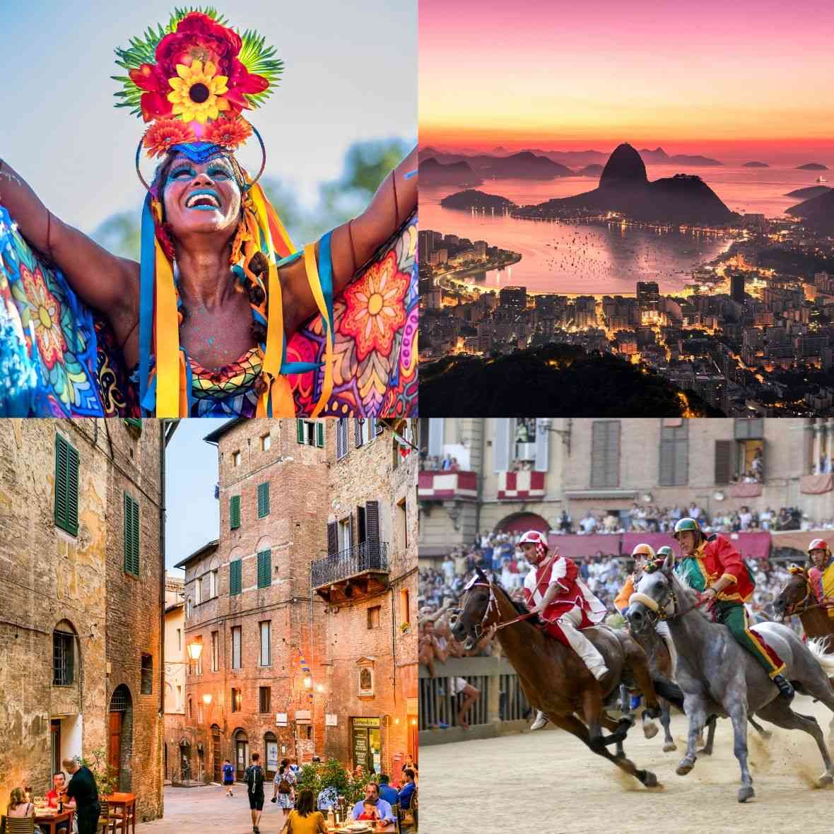 Rio Carnival | Rio de Janeiro, Brazil | Siena, Tuscany | Palio di Siena