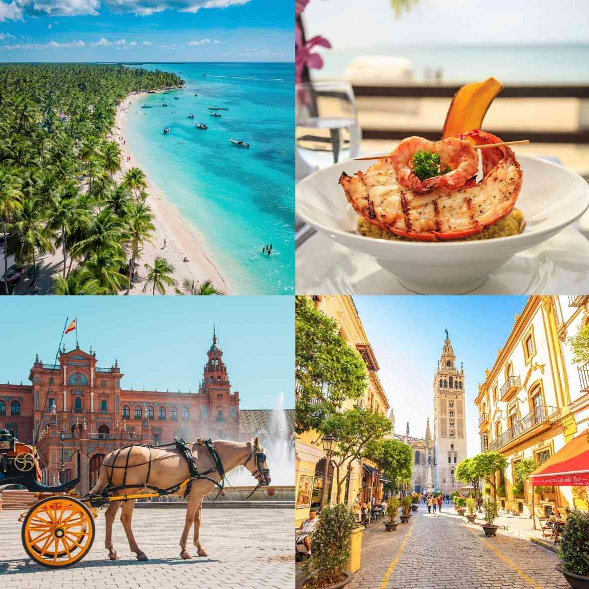 Dominican Republic | Caribbean Lobster Festival | Plaza de España, Seville, Spain | Giralda Tower, Seville, Spain