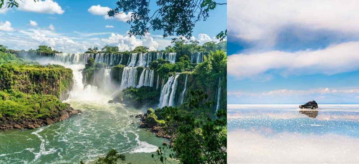 Iguazu Falls, Argentina and Salt Flats, Bolivia
